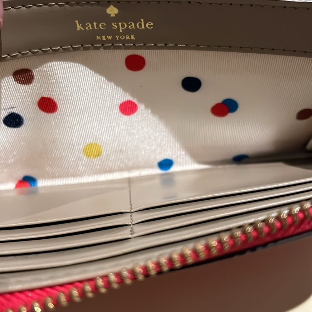 ♠️Kate Spade Large Zip Continental Wallet Deep Pink - Picture 7 of 16